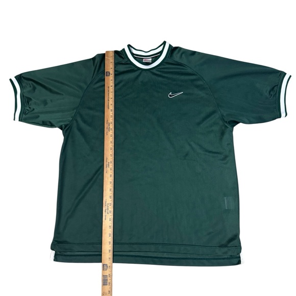 VTG Nike Green Mesh Jersey Shirt Mens Medium White Tag 90s Vented Breathable - Picture 5 of 7